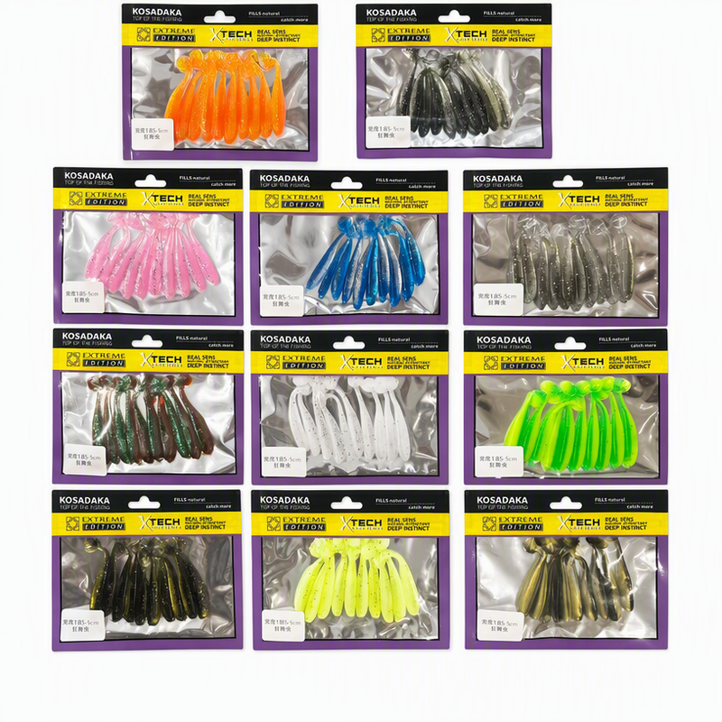 Lucky Lures 6.5cm T-Tail Soft Lure with Jig Head