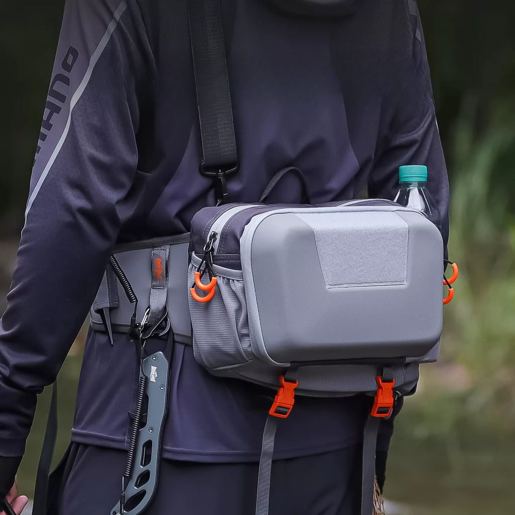 New Luya Bag Multifunctional Waterproof Fanny Pack Fishing Tackle Backpack One Shoulder Crossbody Bag for Anglers