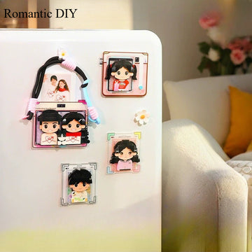 Romantic DIY Refrigerator sticker photo customization building block big head sticker creative birthday gift commemorative day gift