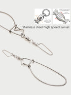 Lure Fish Stringer, Live Fish Lock, Fish Controller, Stainless‑Steel Wire Fish Hanging & Stringing Special‑Purpose Tool
