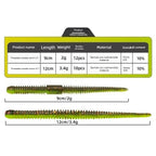 Fish‑Taming Master Slow‑Sinking Worm Soft Lure, Lure Loach Bait for Black Pit with Inserted Lead, Soft Breadworm Bait for Bass and Mandarin Fish