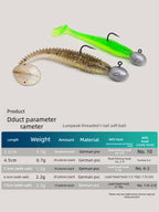 Thread‑tailed Soft Lures, Jig Heads, Drop Shot Rigs, Texas Rigs, for Bass, Mandarin Fish, Topmouth Culter, Spiral Soft Worm Lure Fishing Baits
