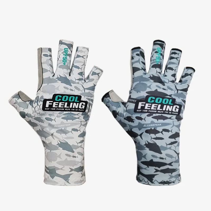Lucky Lures Sunscreen Fishing Gloves – Breathable Five-Finger