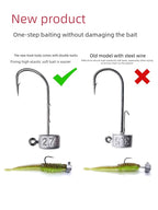 Double‑barb NED Jig Head for Lure Fishing in Black‑pit Ponds, for Bass and Mandarin Fish, Wide Hook Gap, NED Tumbler, Snag‑Resistant