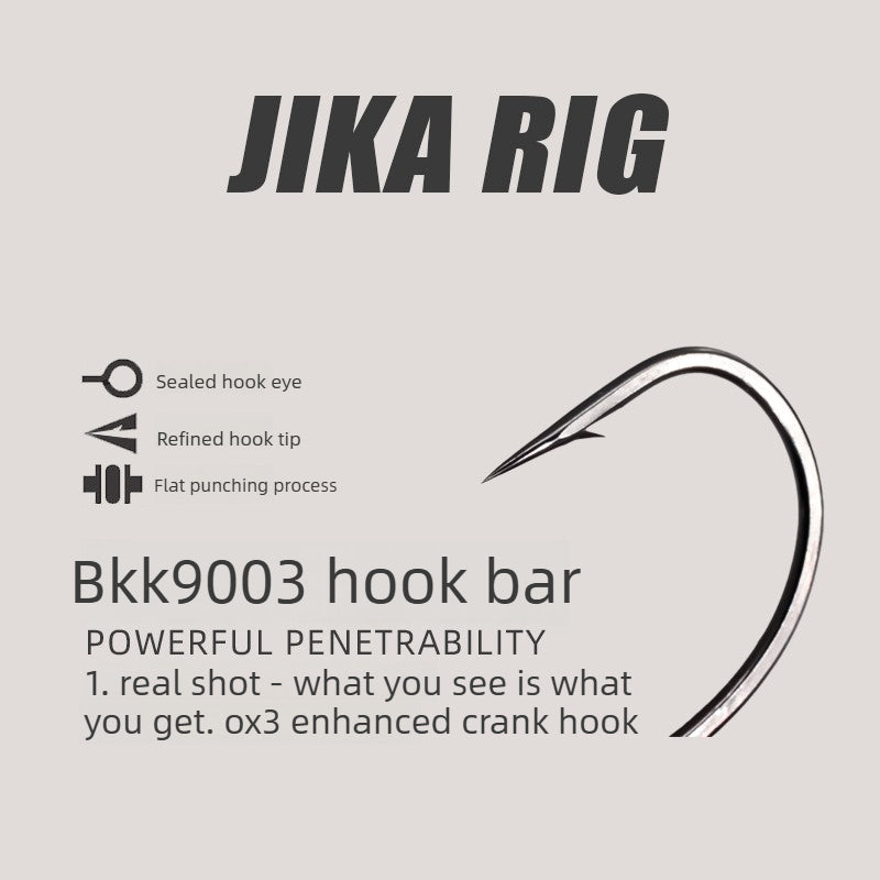 Chicken Coffee JIKA Tungsten Steel Fishing Group Anti-Hanging Inverted Fishing Black Pit Free Fishing Group Sequins Texas Hook Soft Bait Hook