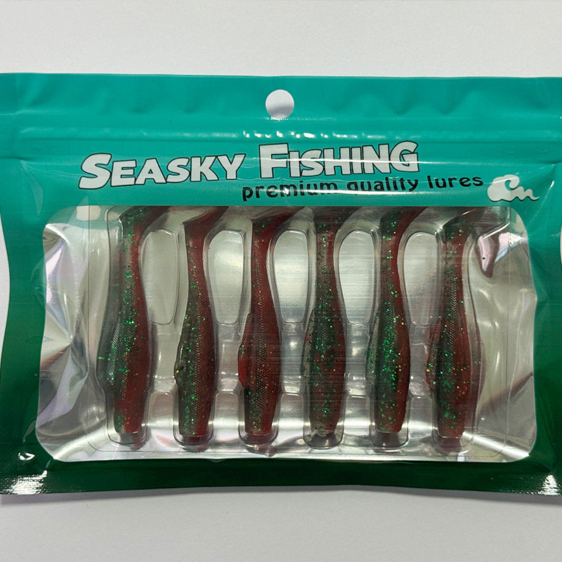 Lucky Lures Floating T-Tail Soft Bait with Jig Head – Texas Rig