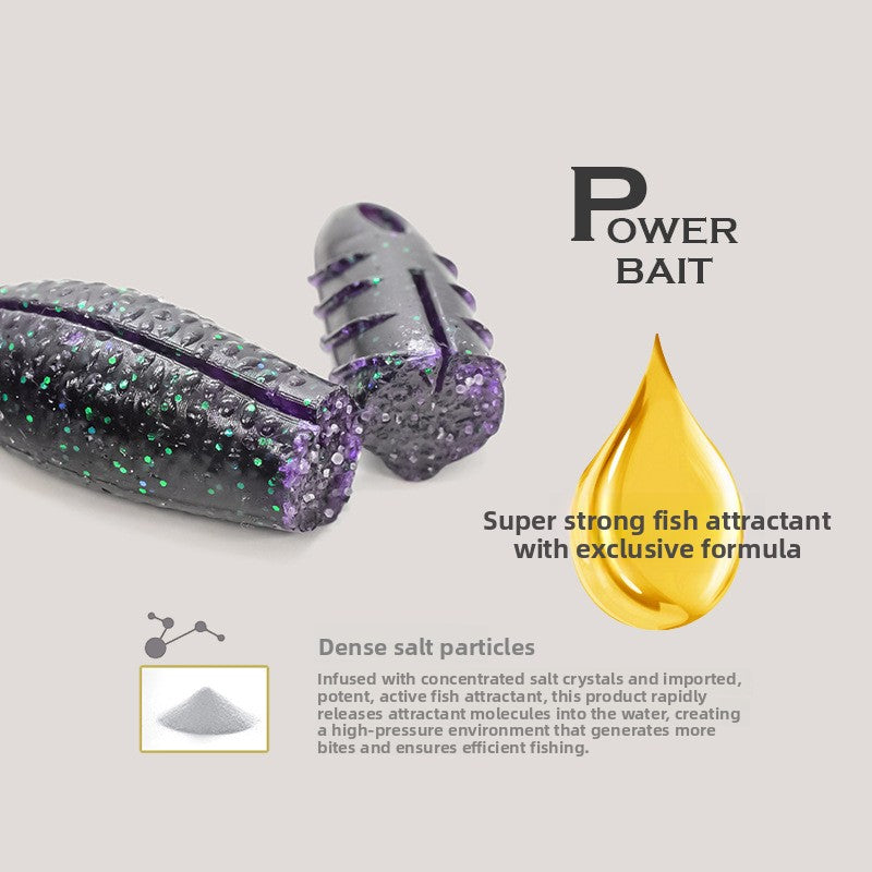 Soft potato lures, weightless design, high specific gravity, strong fishy flavor with salt added, artificial lures for black bass fishing, lures for lure fishing