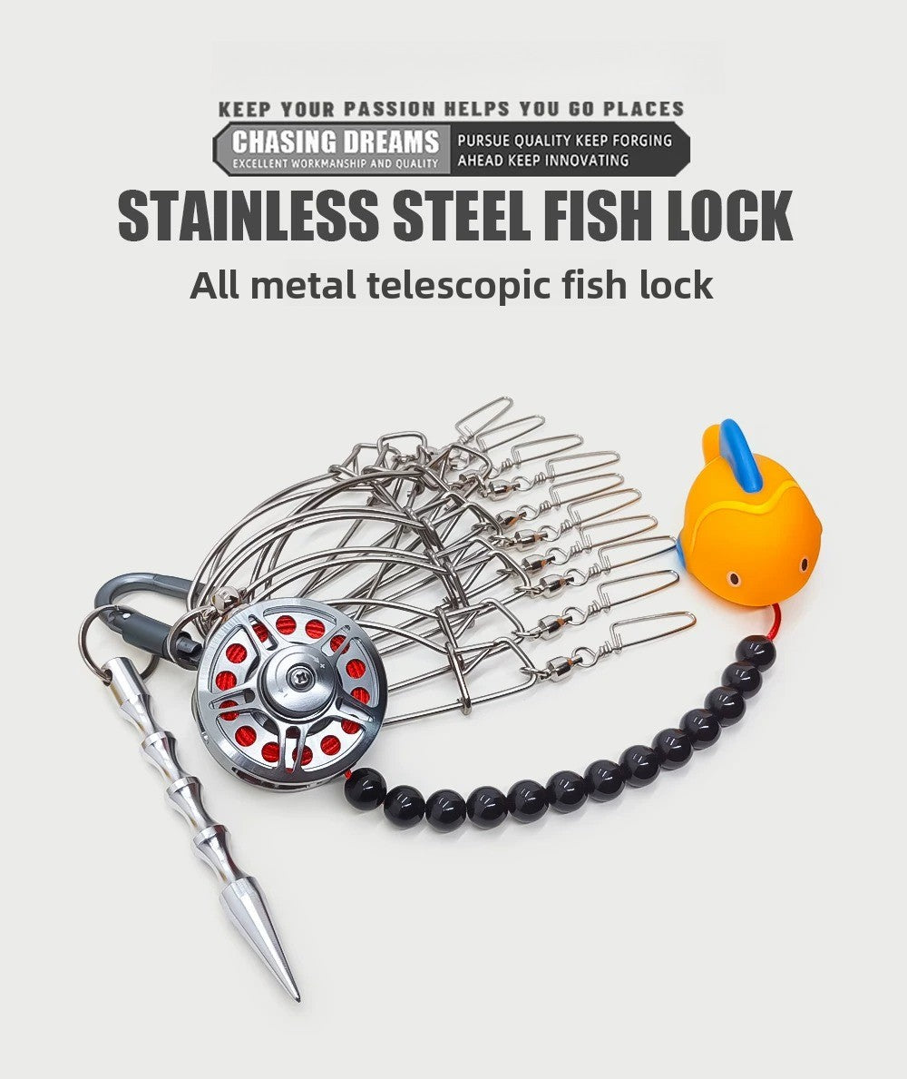 Lure Fish Stringer, Live Fish Lock, Fish Controller, Stainless‑Steel Wire Fish Hanging & Stringing Special‑Purpose Tool