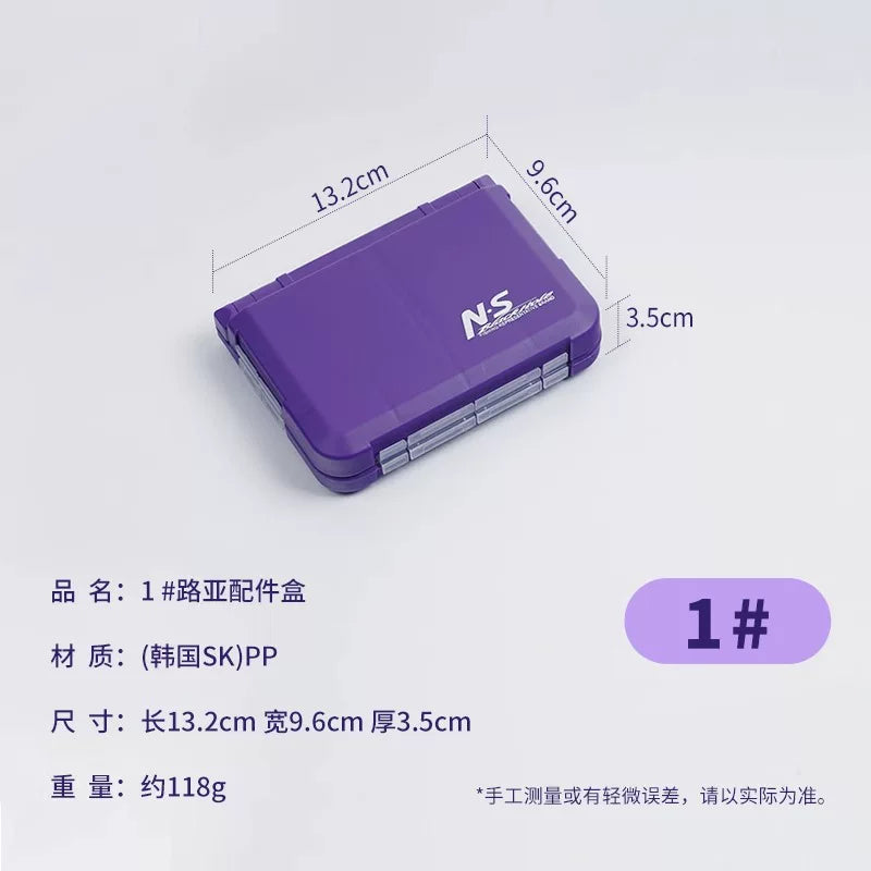 Ns lure accessories storage box double-sided pin box fishhook box fake bait box sequin lead head hook box special portable
