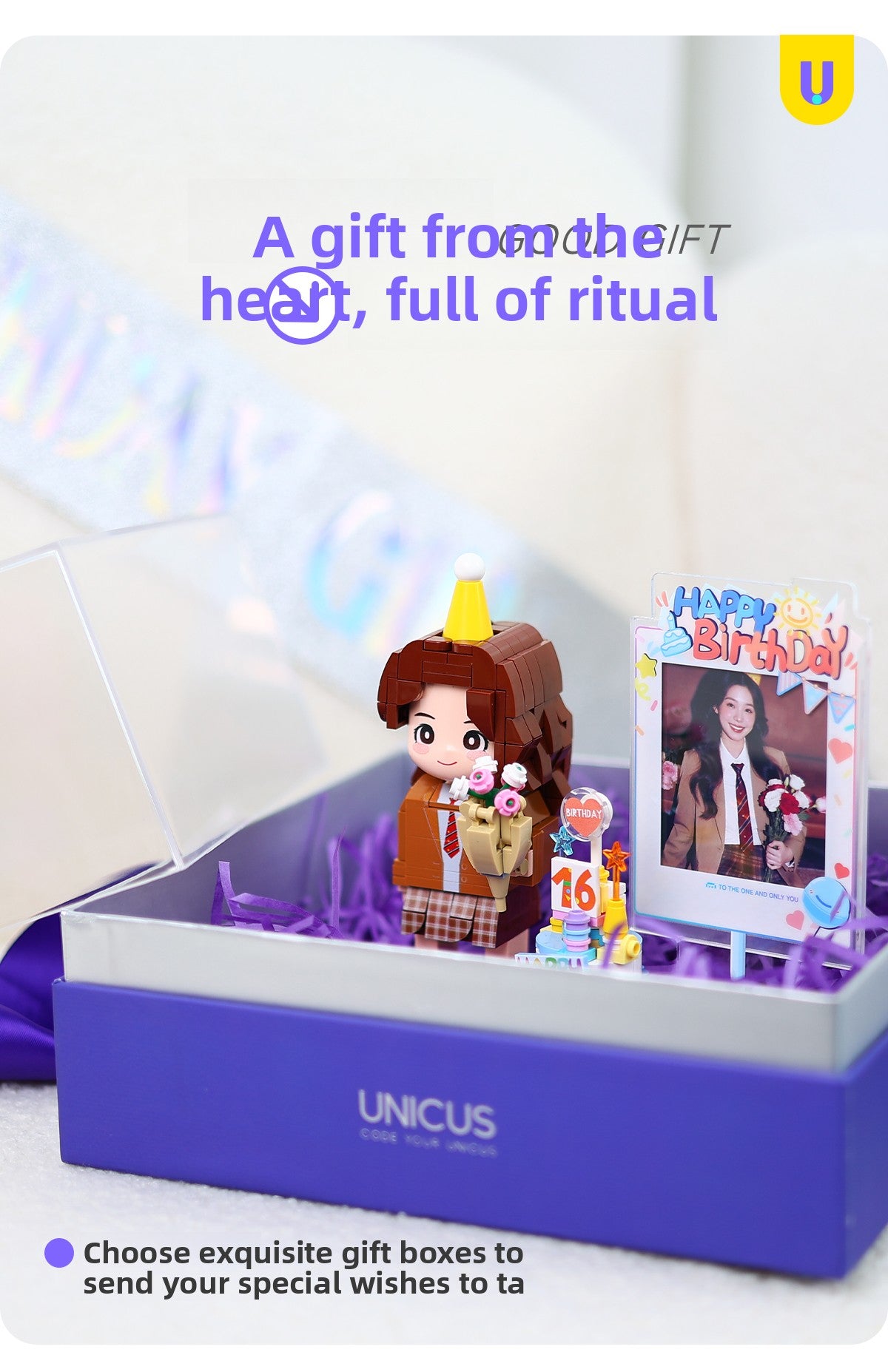 Birthday gift girlfriend photo custom building block portrait DIY figure doll give girl gift