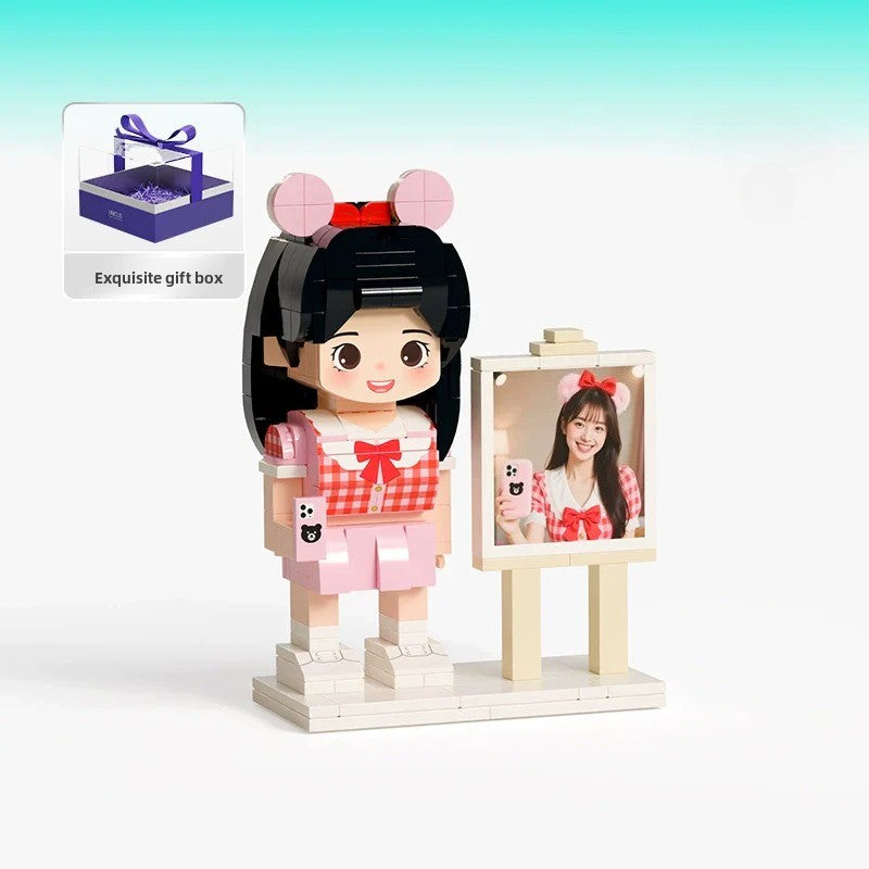 Photo building block doll customization Fangzai photo studio building block gift Qixi Valentine's Day creative gift