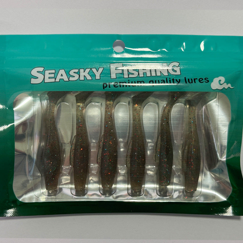Lucky Lures Floating T-Tail Soft Bait with Jig Head – Texas Rig