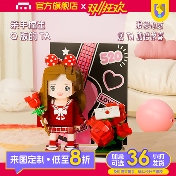 Fang Zai World Photo Studio Birthday Gift DIY Building Blocks Portrait Doll Couple Commemorative Gift Ornament for Girls