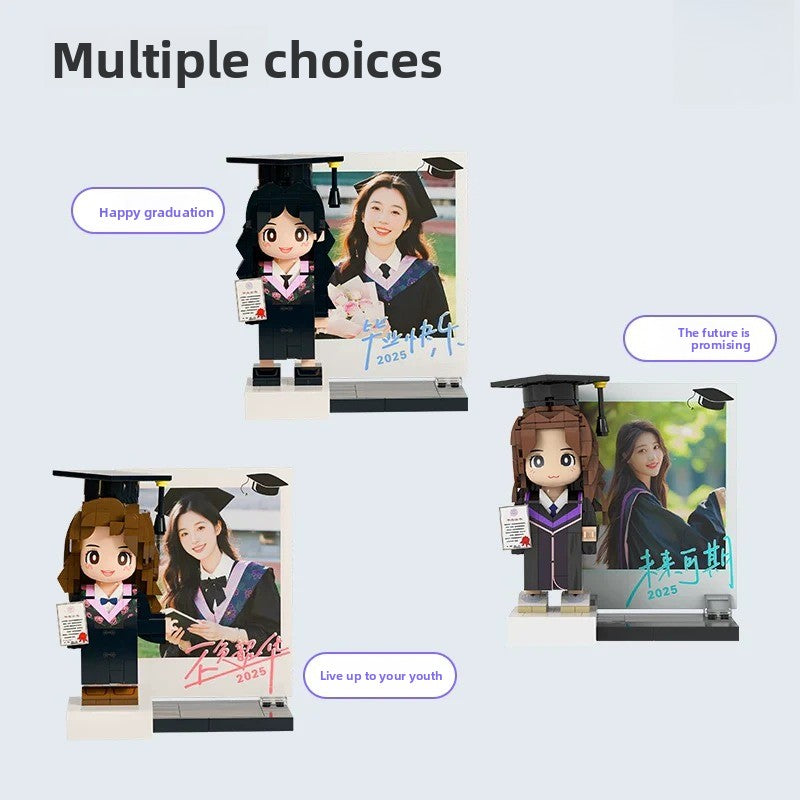 Graduation Creative Building Block Portrait Fang Zai Photo Studio Photo Gift Customized Gift Box Gift from Classmates