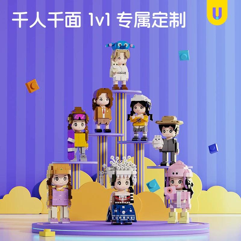 Fang Zai photo studio photo custom building block portrait couple wedding ornament for girlfriend's birthday wedding gift girl