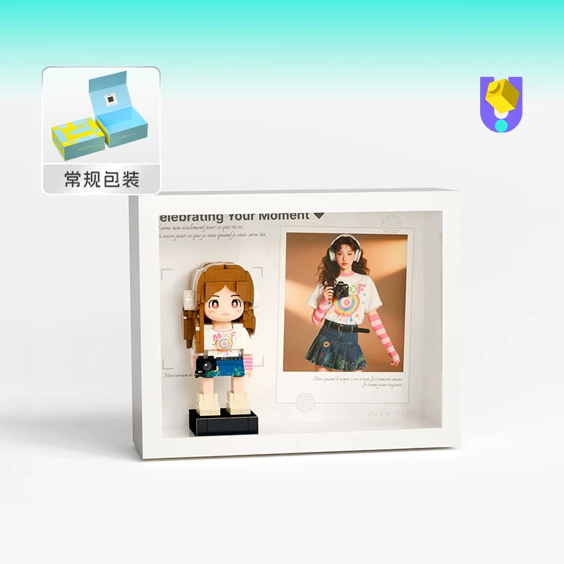 Birthday gift girlfriend photo custom building block portrait DIY figure doll give girl gift