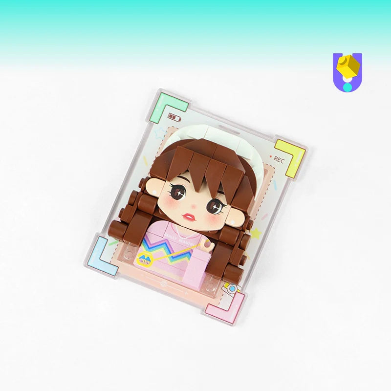 Romantic DIY Refrigerator sticker photo customization building block big head sticker creative birthday gift commemorative day gift