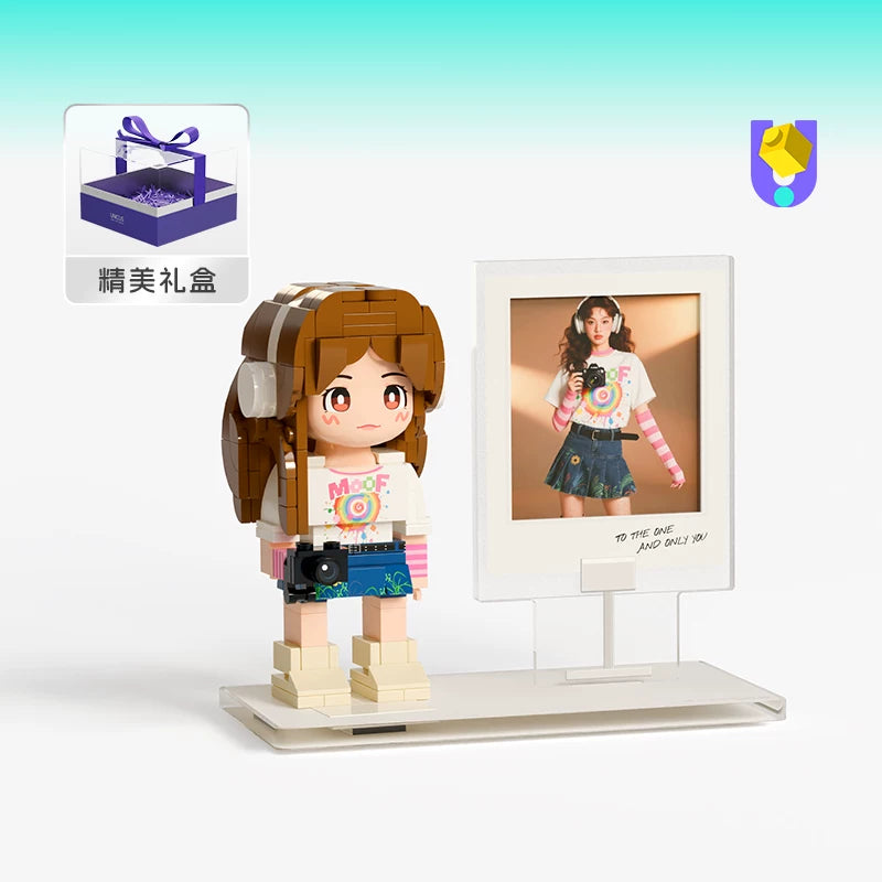 Birthday gift girlfriend photo custom building block portrait DIY figure doll give girl gift