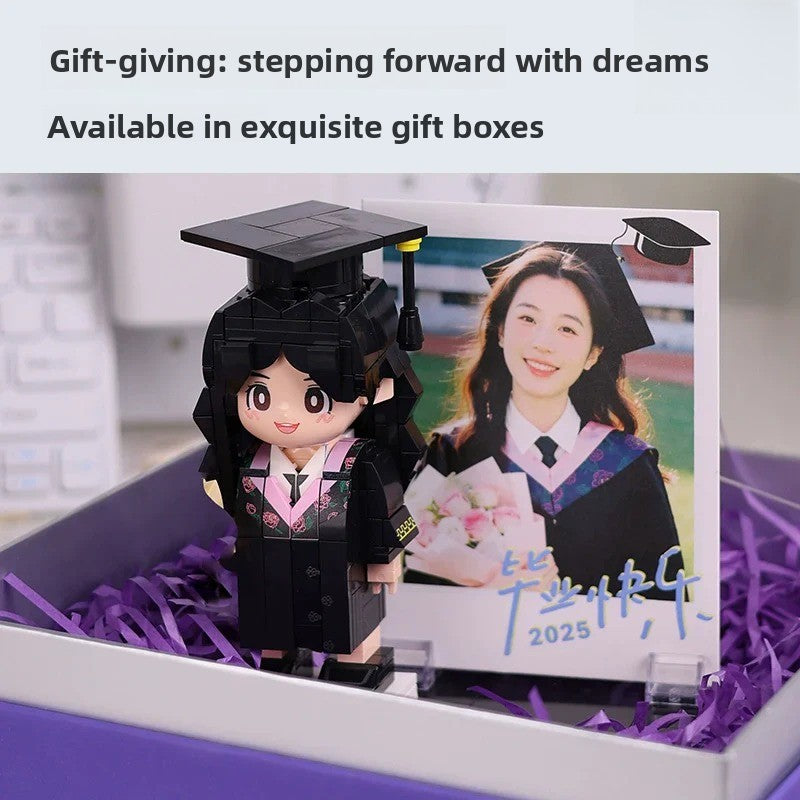 Graduation Creative Building Block Portrait Fang Zai Photo Studio Photo Gift Customized Gift Box Gift from Classmates