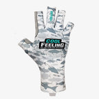 Lce silk sunscreen gloves Luya fishing breathable sweat-absorbing non-slip quick-drying sea rock fishing dew five-finger gloves
