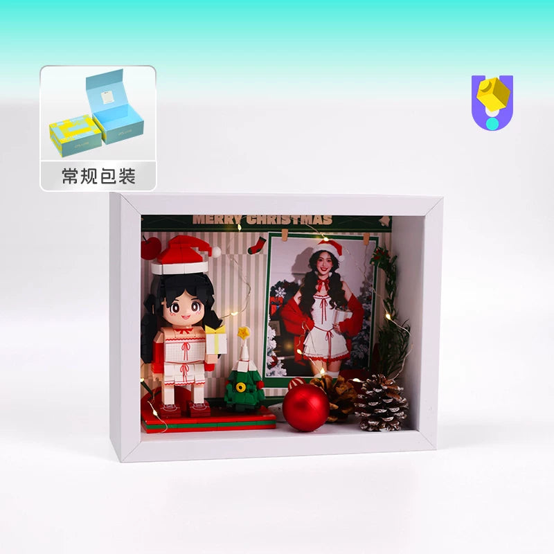 Photo frame photo custom portrait building block ornament couple birthday DIY figure gift for girlfriend