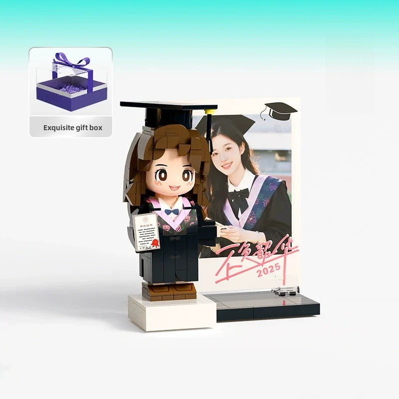 Graduation Creative Building Block Portrait Fang Zai Photo Studio Photo Gift Customized Gift Box Gift from Classmates