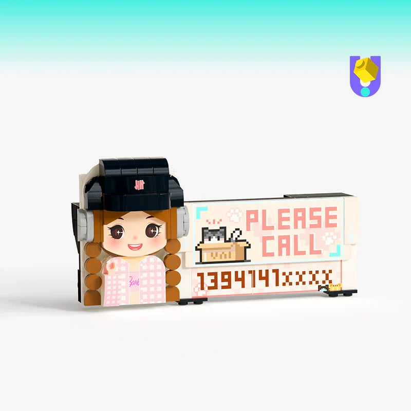 Romantic DIY Refrigerator sticker photo customization building block big head sticker creative birthday gift commemorative day gift