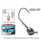 3408‑NP Blunt Steel Stinger, Tungsten Steel Blunt‑Angle Hook, Super‑Smooth Hook Shank, Widened Hook Gap, Reinforced Hook Body, Flat‑Forged