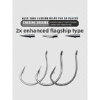 Drop shot hook, wacky hook 8003, for lure‑fishing with soft stick baits to catch bass and mandarin fish, reinforced dragon‑scale hook