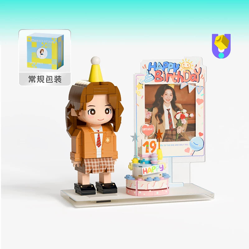 Birthday gift girlfriend photo custom building block portrait DIY figure doll give girl gift