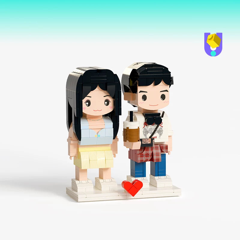Photo building block custom portrait couple girlfriend DIY handmade birthday gift creative doll