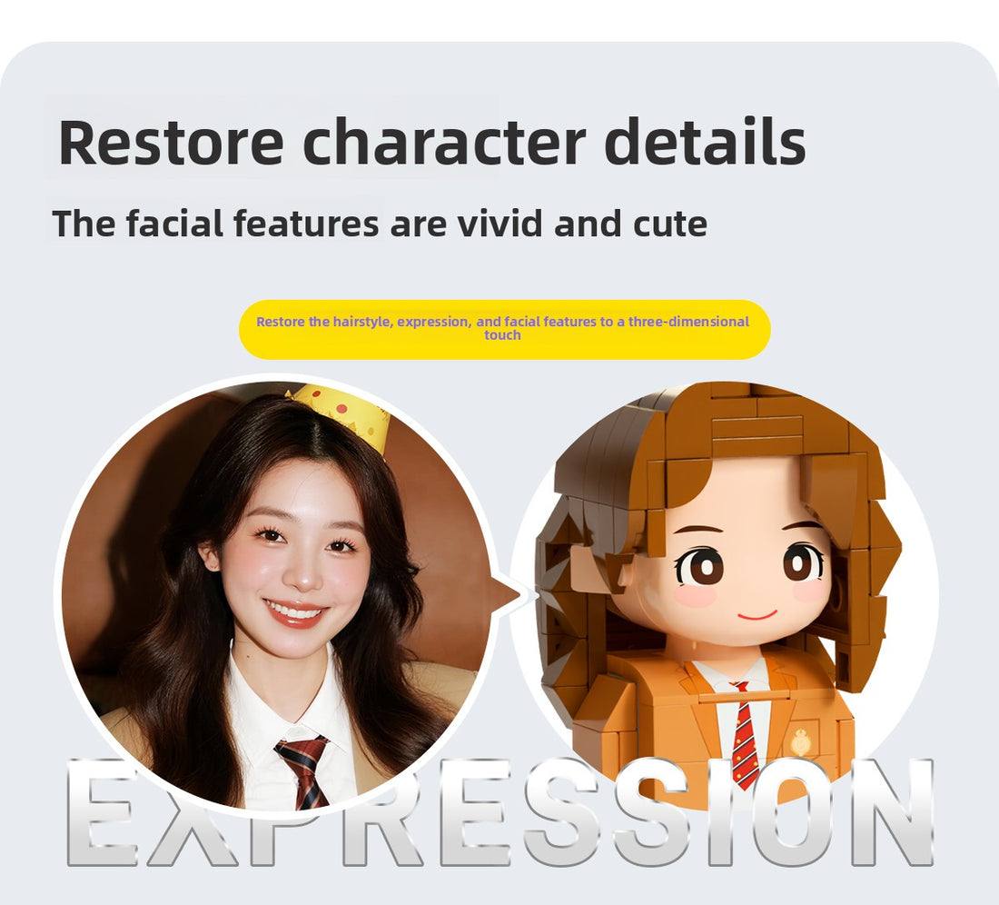 Birthday gift girlfriend photo custom building block portrait DIY figure doll give girl gift