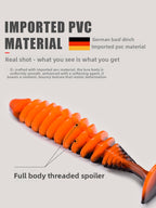Reverse thread t-tail soft bait lead-headed hook perch mandarin fish tilted mouth Luya false bait spoiler submerged T-tail soft worm