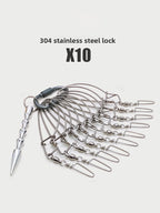 Lure Fish Stringer, Live Fish Lock, Fish Controller, Stainless‑Steel Wire Fish Hanging & Stringing Special‑Purpose Tool