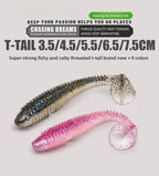 Thread‑tailed Soft Lures, Jig Heads, Drop Shot Rigs, Texas Rigs, for Bass, Mandarin Fish, Topmouth Culter, Spiral Soft Worm Lure Fishing Baits