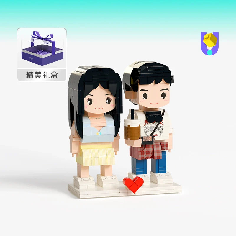 Photo building block doll customization Fangzai photo studio building block gift Qixi Valentine's Day creative gift