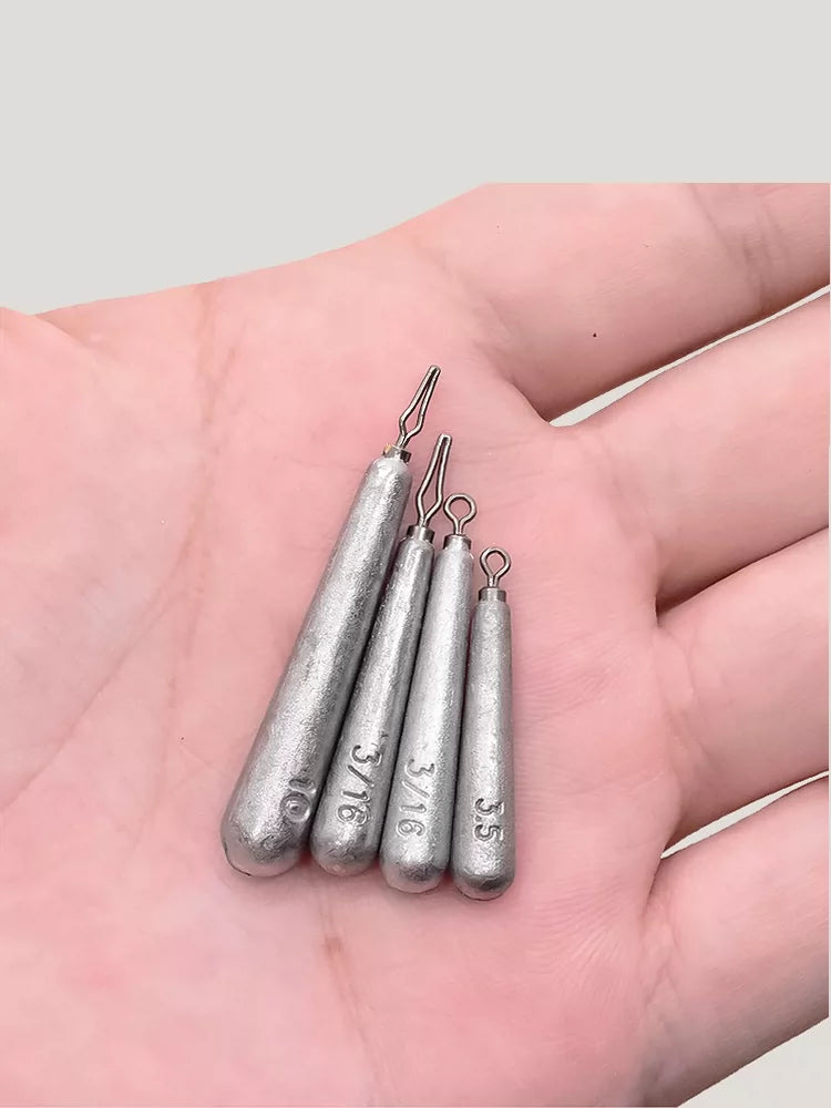 Die‑cast Drop Shot Weight, Cylindrical Sinker 8003, Free‑Rig, Long‑Cast, Snag‑Resistant, for Bass and Siniperca chuatsi Fishing