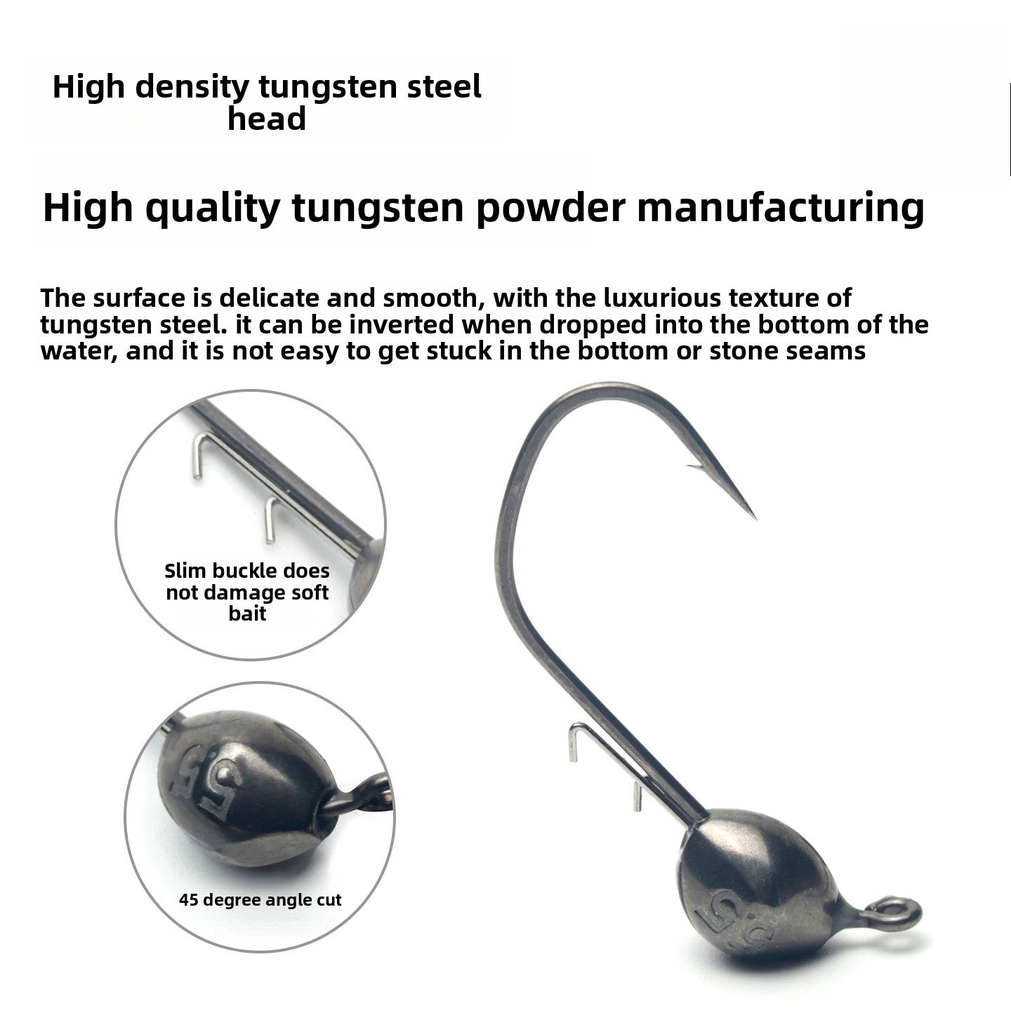 3408‑NP Blunt Steel Stinger, Tungsten Steel Blunt‑Angle Hook, Super‑Smooth Hook Shank, Widened Hook Gap, Reinforced Hook Body, Flat‑Forged