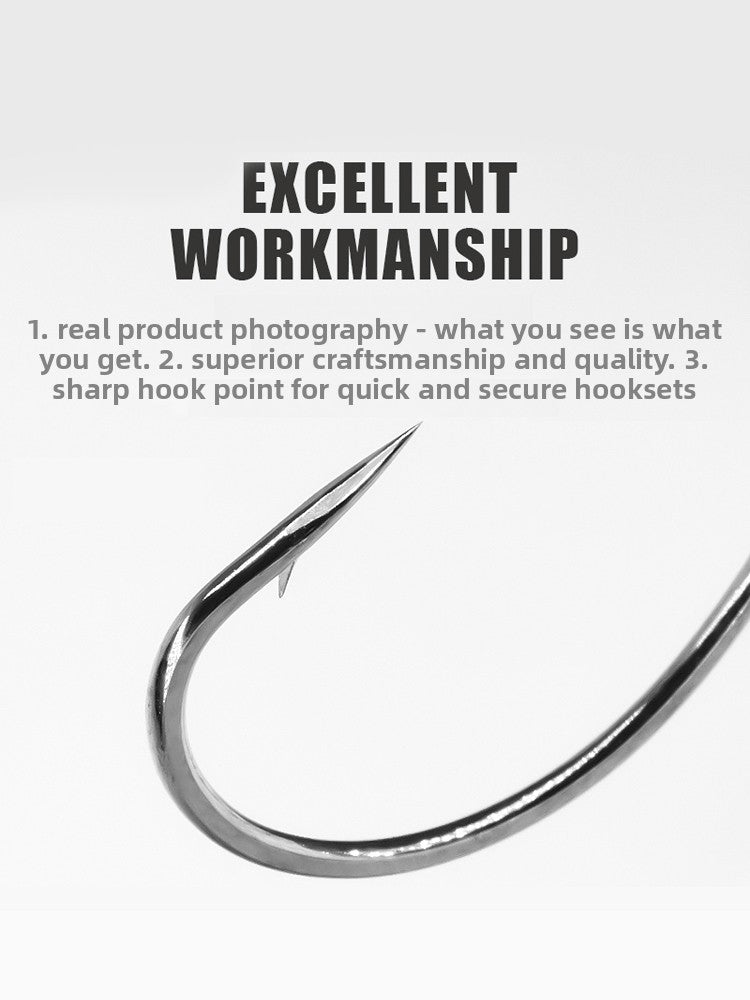 Drop shot hook, wacky hook 8003, for lure‑fishing with soft stick baits to catch bass and mandarin fish, reinforced dragon‑scale hook
