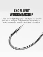 Drop shot hook, wacky hook 8003, for lure‑fishing with soft stick baits to catch bass and mandarin fish, reinforced dragon‑scale hook