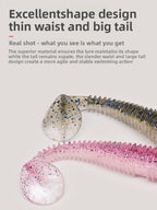 Thread‑tailed Soft Lures, Jig Heads, Drop Shot Rigs, Texas Rigs, for Bass, Mandarin Fish, Topmouth Culter, Spiral Soft Worm Lure Fishing Baits