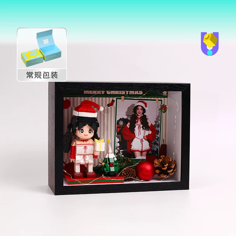 Photo frame photo custom portrait building block ornament couple birthday DIY figure gift for girlfriend
