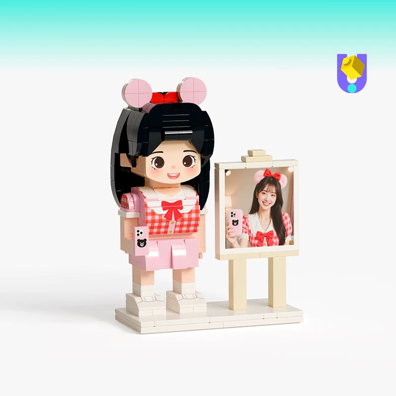 Photo building block custom portrait couple girlfriend DIY handmade birthday gift creative doll
