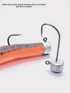 Double‑barb NED Jig Head for Lure Fishing in Black‑pit Ponds, for Bass and Mandarin Fish, Wide Hook Gap, NED Tumbler, Snag‑Resistant