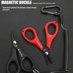 Titanium-plated fishing scissors, pe line lead fish line, strong horse stainless steel luya small scissors, multi-functional and portable