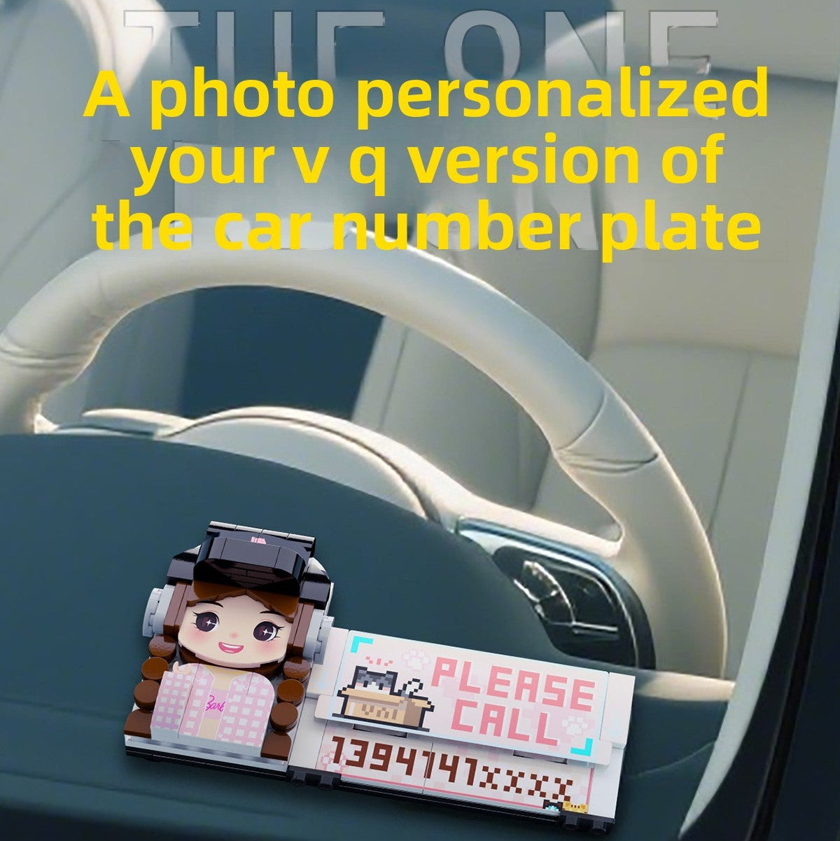 Custom Lego Temporary Parking License Plate DIY Decoration Surprise Anniversary