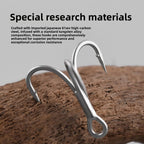 Luya Sanben Hook 6066 Quadruple Reinforced Matte Tin Anti-rust Three-claw Hook Bait with Hook Luya Crossed Bass