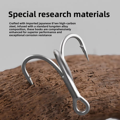 Lucky Lures 6066 Treble Hook – Reinforced Anti-Rust Triple Claw