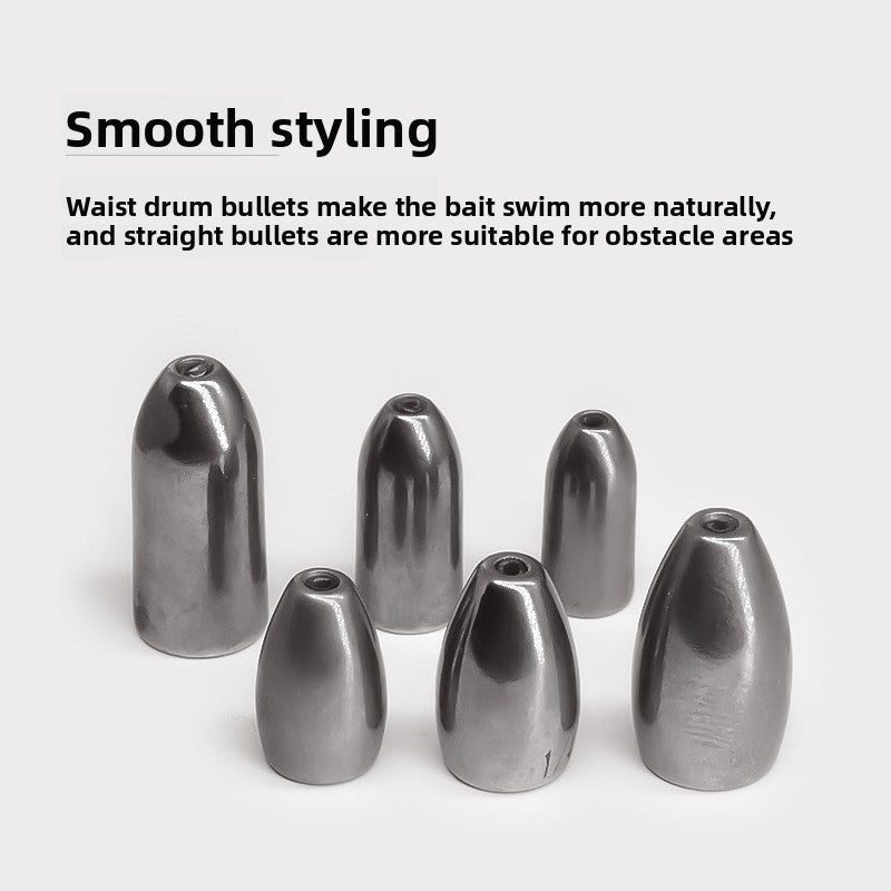 Luya tungsten steel bullet lead drop Dezhou fishing group hollow pipe does not hurt the line far cast anti-bottom tungsten steel lead