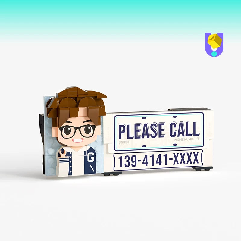 Custom Lego Temporary Parking License Plate DIY Decoration Surprise Anniversary